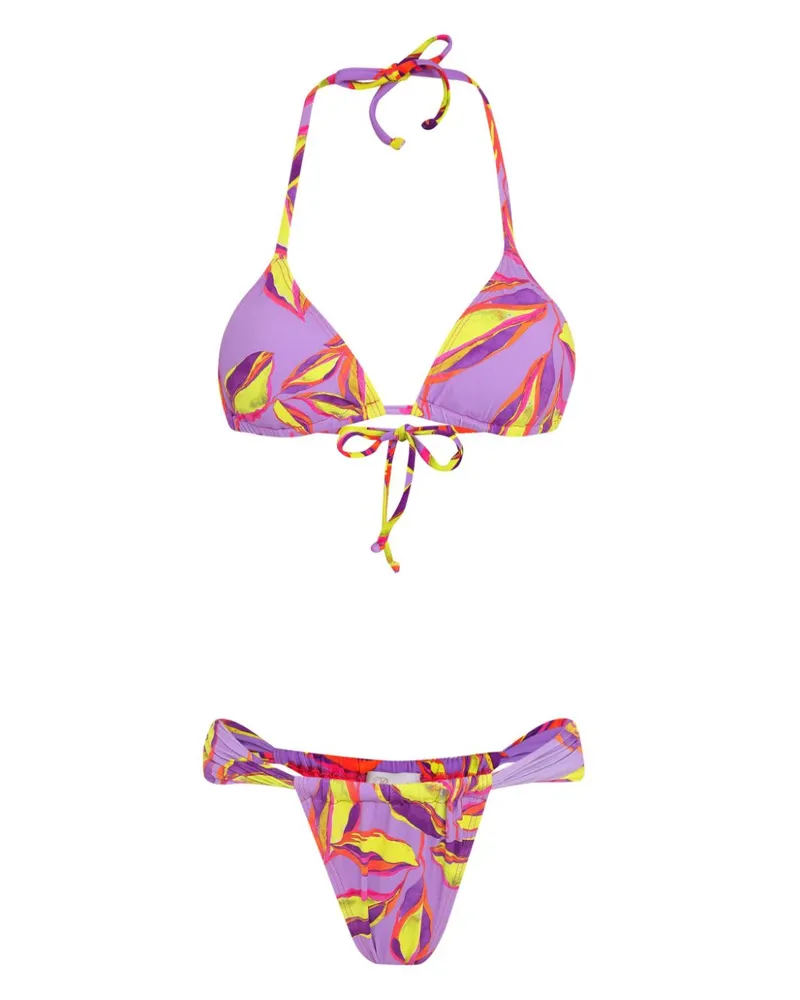 BRIGITTE Bikini mit Print - Violett Violett