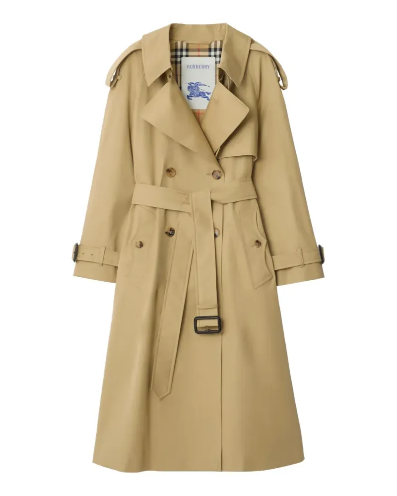 Burberry Langer Fitzrovia Trenchcoat aus Gabardine - Nude Nude