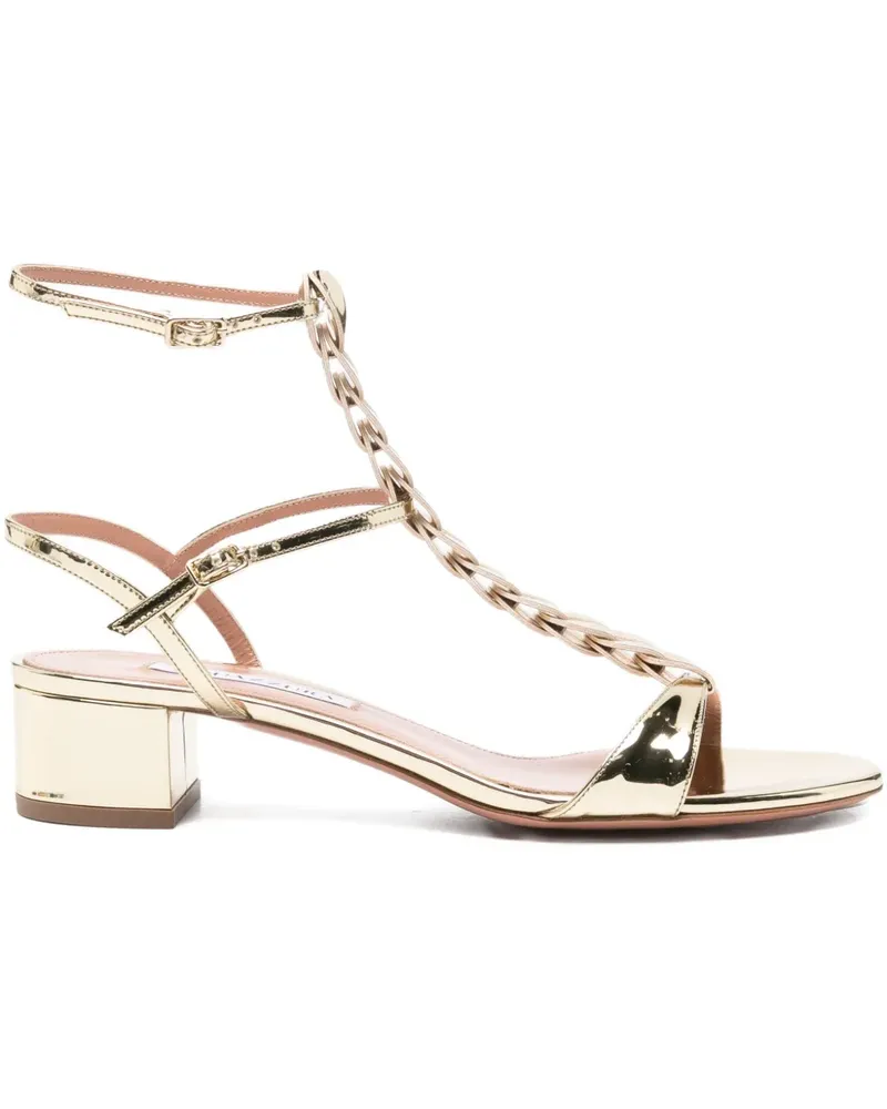 Aquazzura Destiny Gladiator Sandalen mit Absatz 35mm - Gold Gold