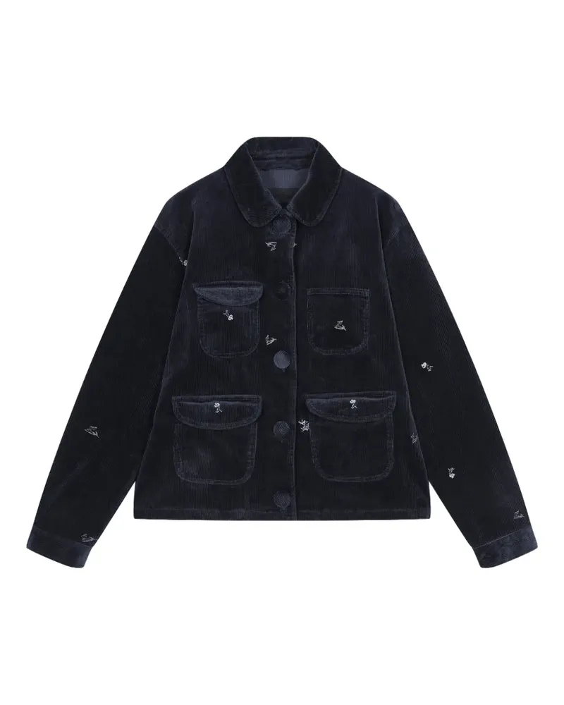 JNBY Cordjacke mit Blumenprint - Blau Blau