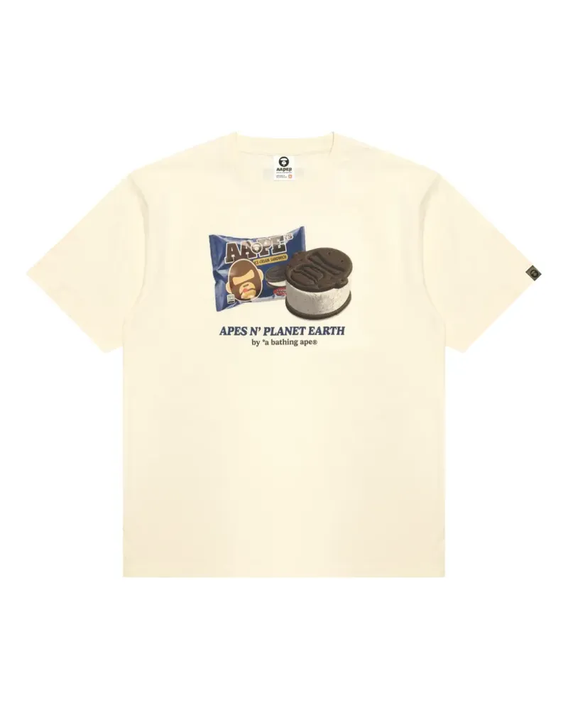 BAPE ice-cream graphic T-shirt - Nude Nude