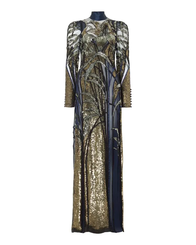 Temperley London Mariana Abendkleid mit Pailletten - Blau Blau