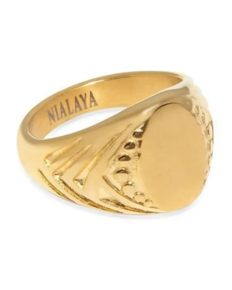 Nialaya Vergoldeter Ring aus Messing Gold