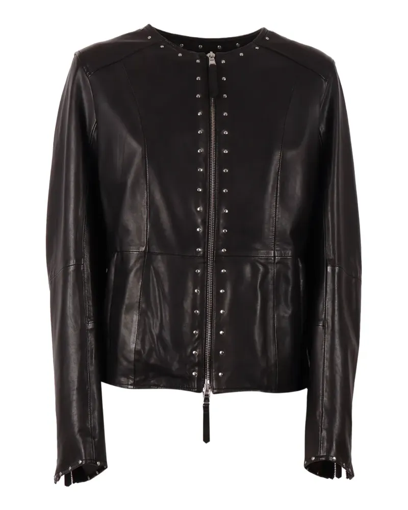 Bully stud-embellished collarless jacket - Schwarz Schwarz