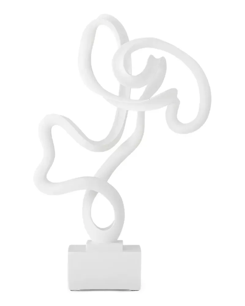 Bloomingville Abstrakte Arista Skulptur - Weiß Weiß