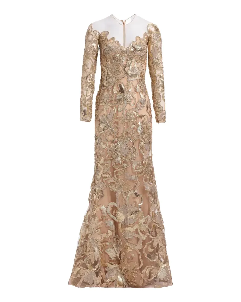 Elie Saab Maxikleid mit Pailletten - Gold Gold