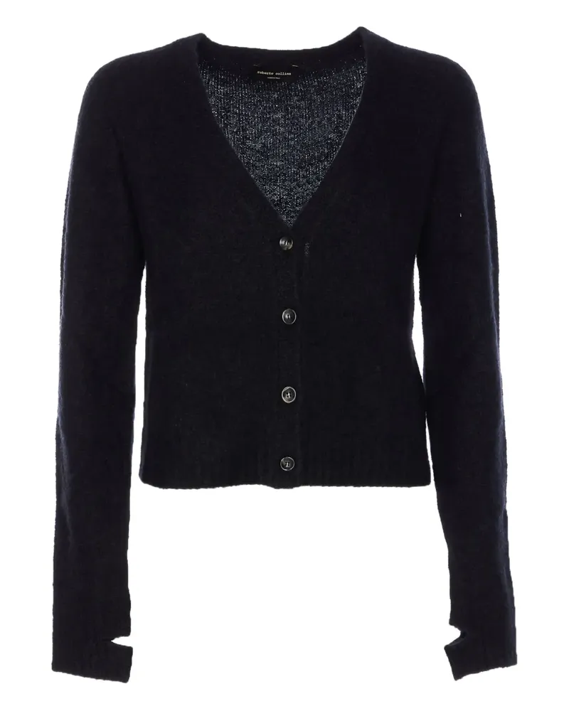 Roberto Collina Cardigan mit V-Ausschnitt - Schwarz Schwarz