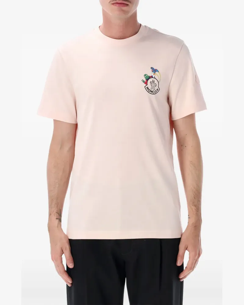 Moncler Space MonDuck cotton T-shirt - Rosa Rosa
