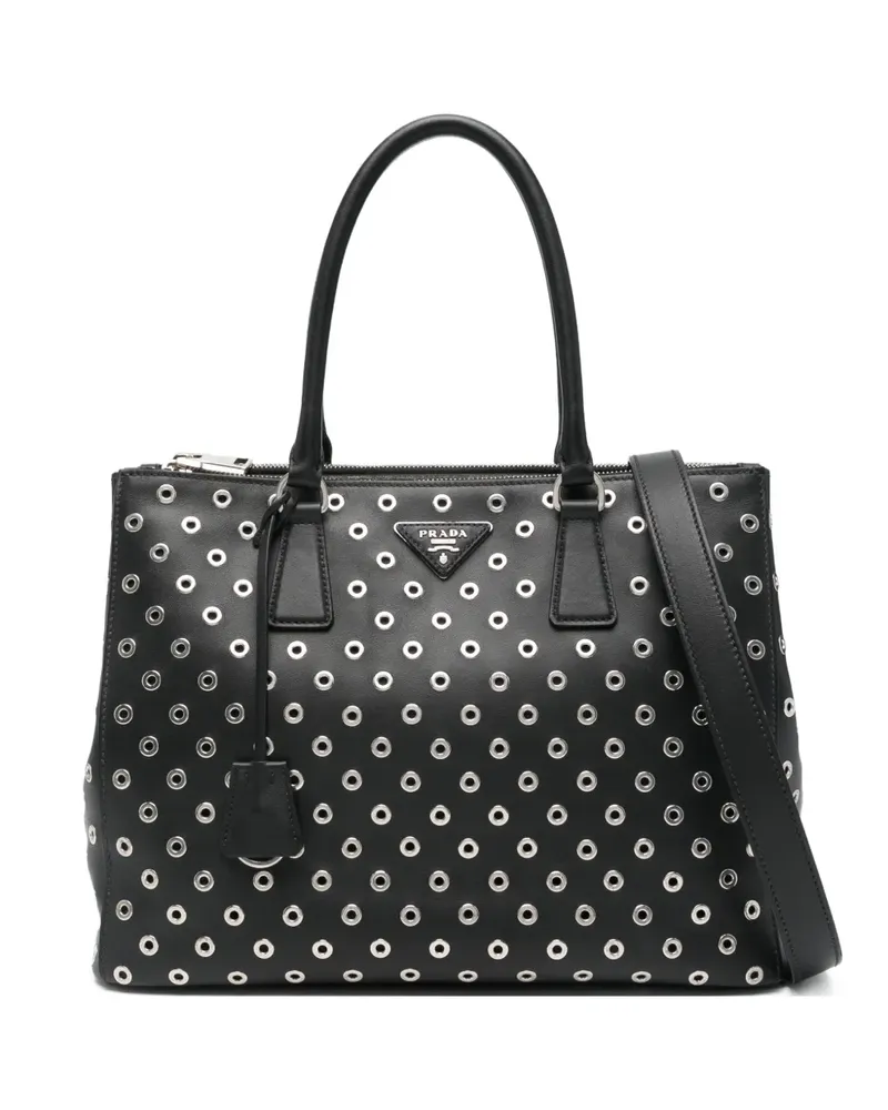 Prada eyelet tote bag - Schwarz Schwarz