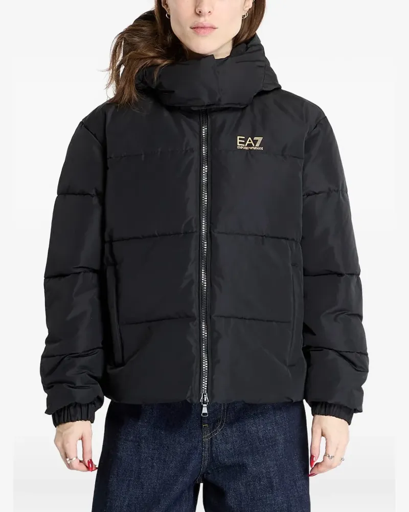 EA7 padded hooded jacket - Schwarz Schwarz