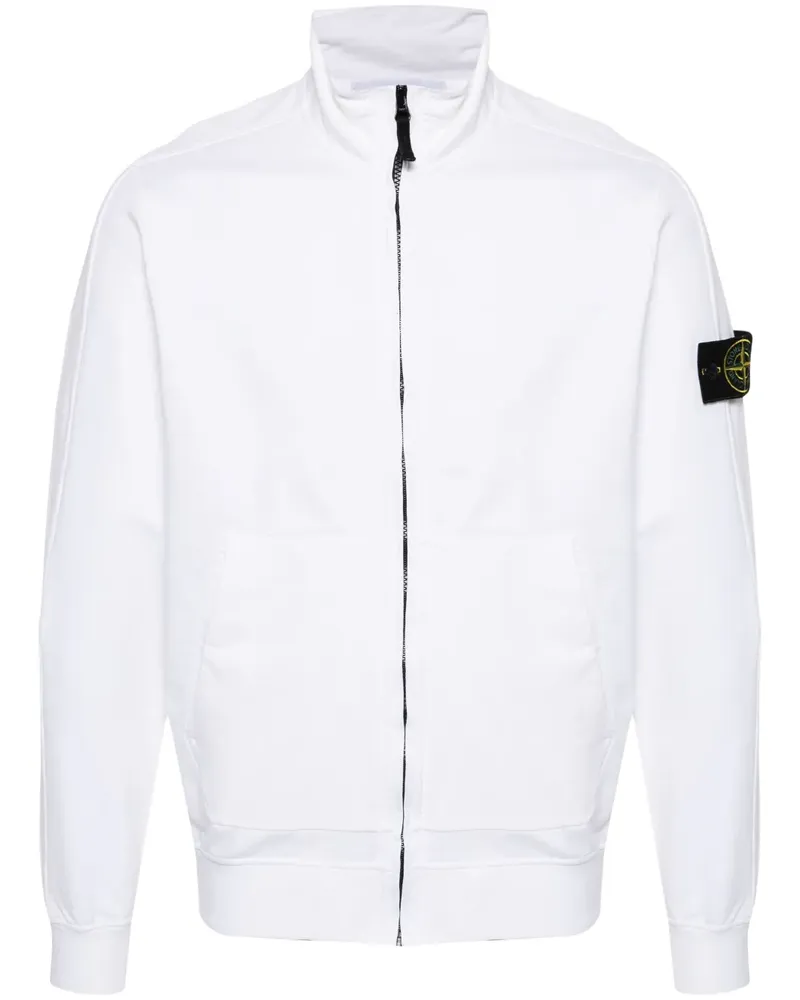Stone Island Kompass-Kapuzenjacke mit Reißverschluss - Weiß Weiß