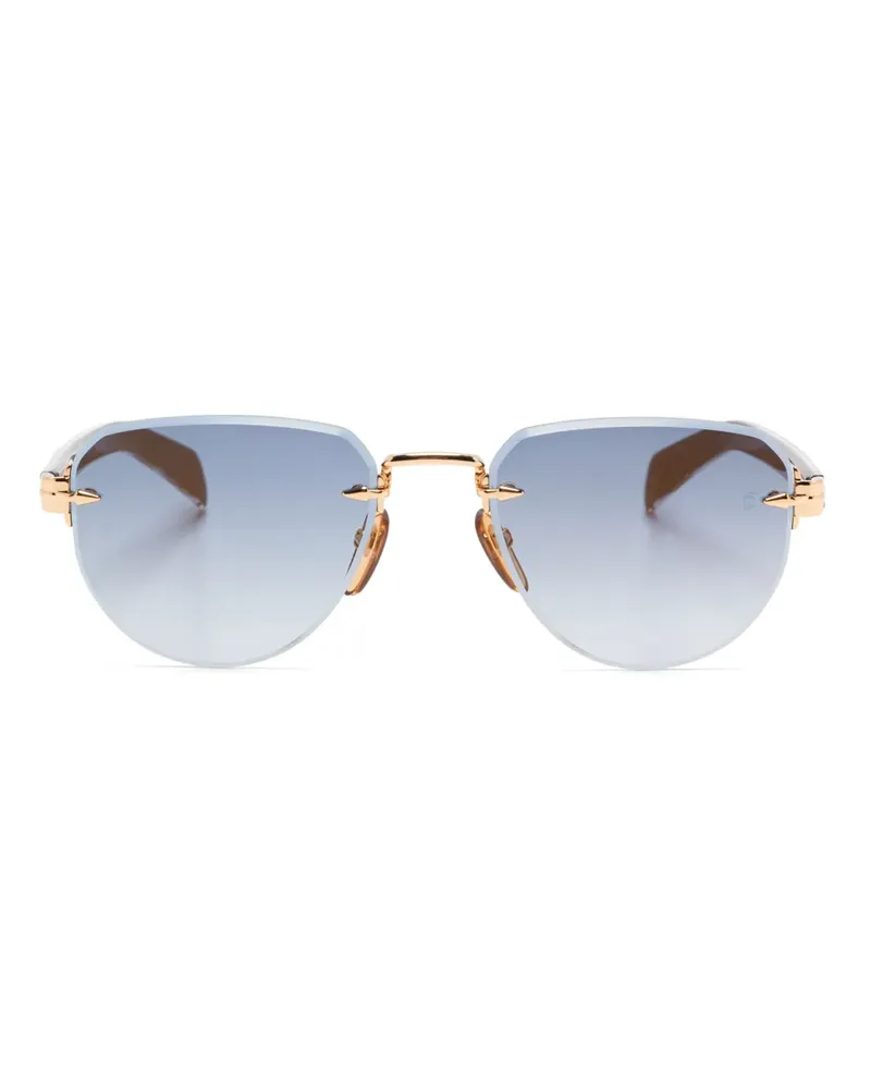 EYEWEAR by DAVID BECKHAM Sonnenbrille im Panto-Design - Schwarz Schwarz
