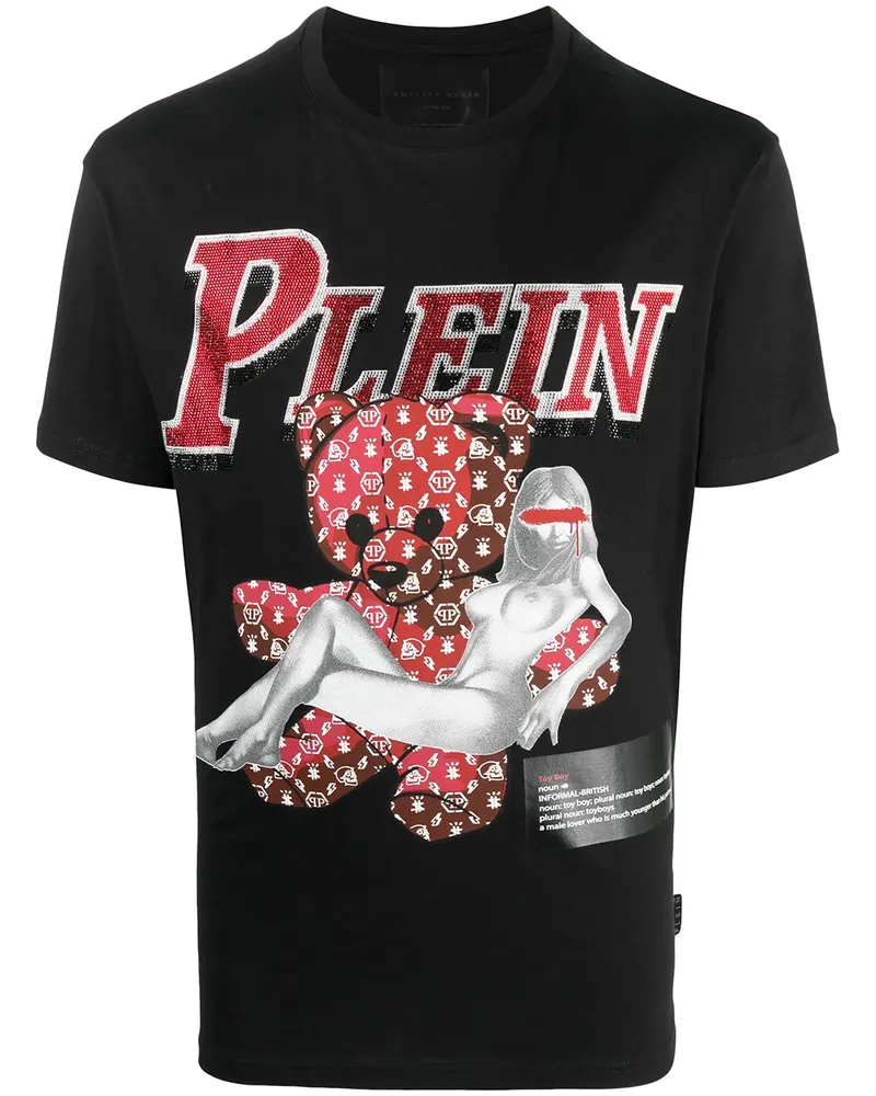 Philipp Plein T-Shirt mit grafischem Print - Schwarz Schwarz