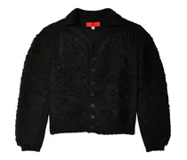 Cardigan mit Teddy - Schwarz