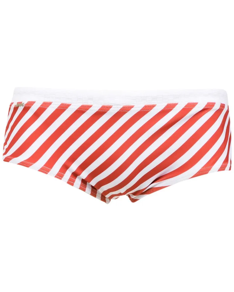 Amir Slama Gestreifte Badehose - Rot Rot
