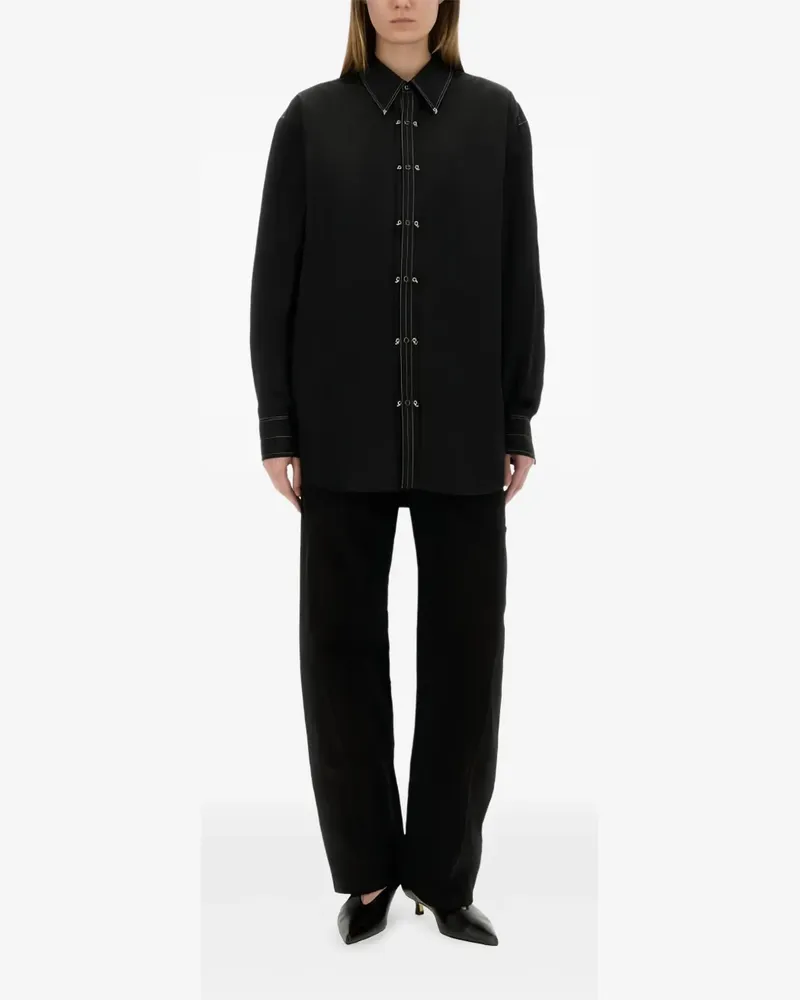 Christophe Lemaire Hose mit Gürtel - Schwarz Schwarz