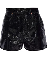 Casablanca Paris Shorts aus Faux-Leder Schwarz