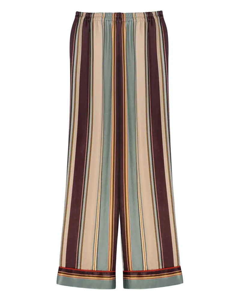 SLEEPER Gestreifte Straight-Leg-Hose - Braun Braun
