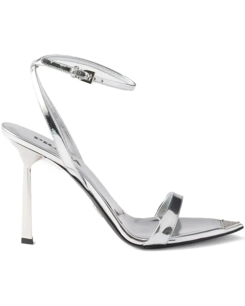 Prada Sandalen mit Knöchelriemen 80mm - Silber Silber
