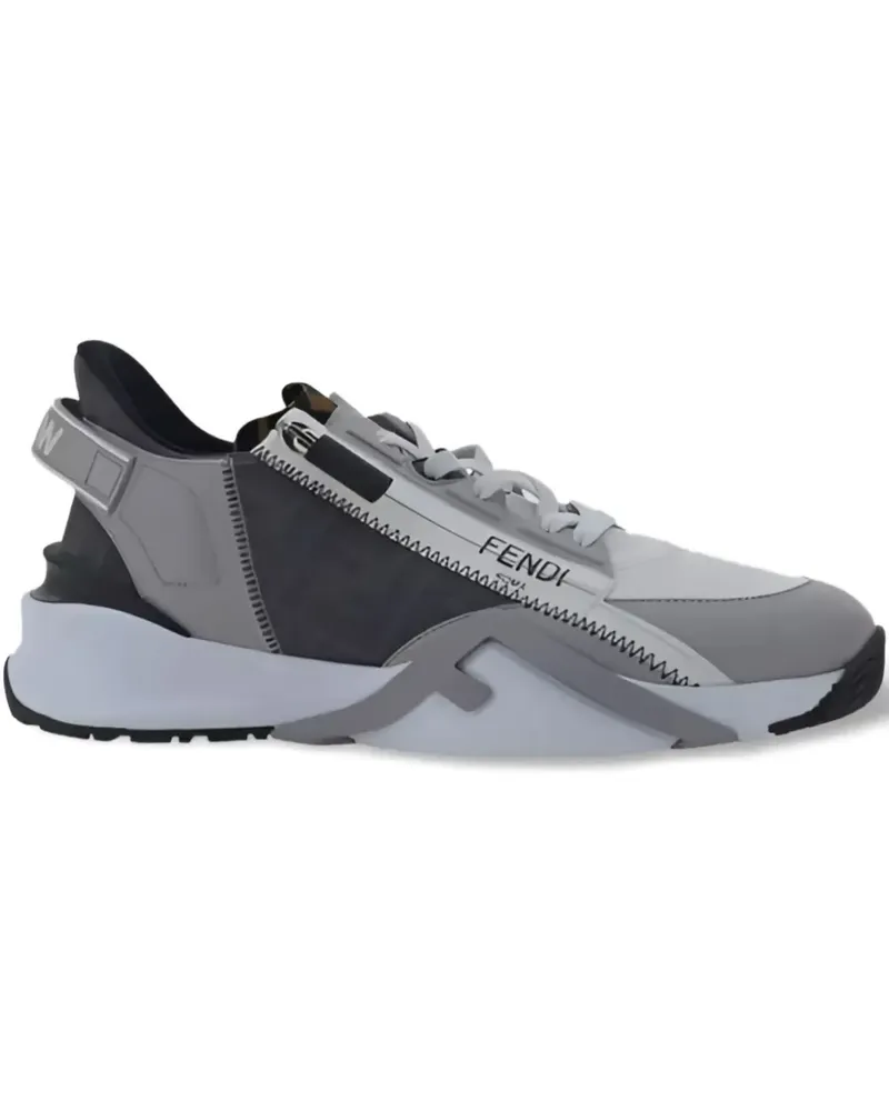 Fendi Sneakers aus Leder - Grau Grau