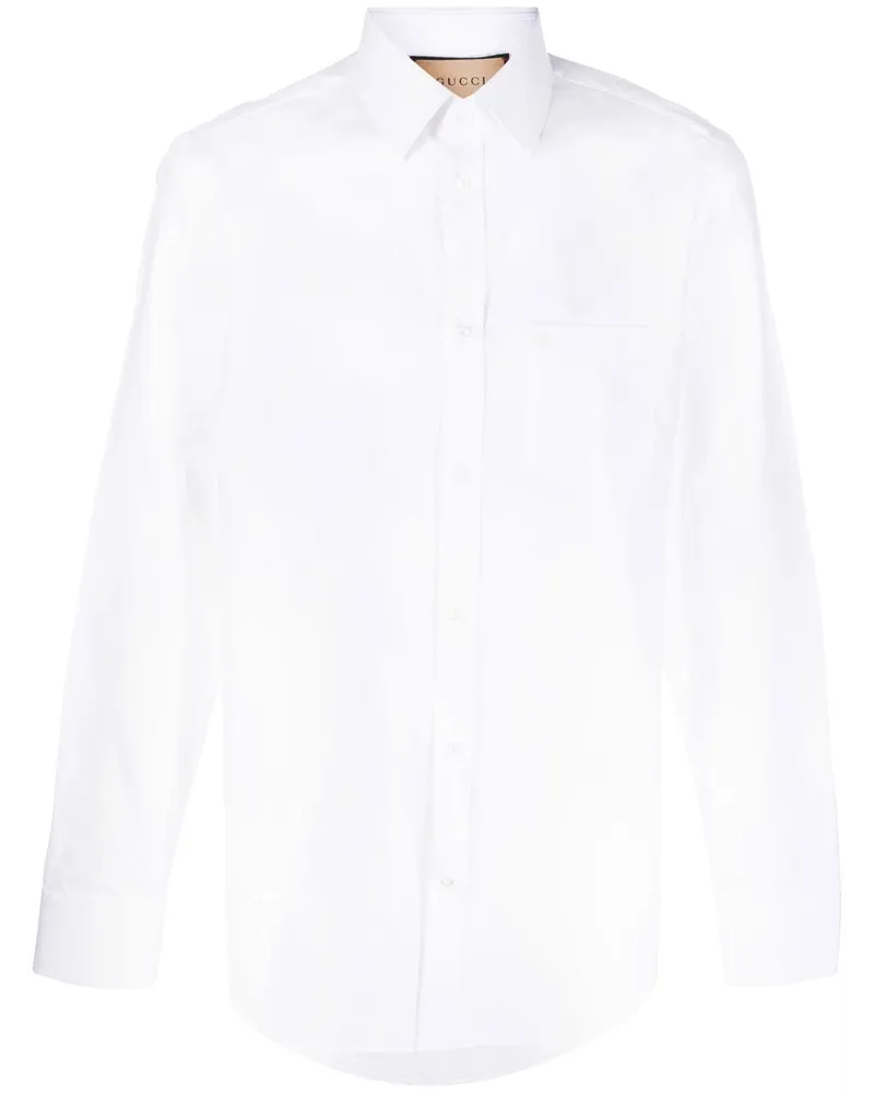 Gucci Hemd mit GG-Stickerei - Weiß Weiß