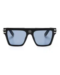 Philipp Plein Sonnenbrille mit eckigem Gestell Schwarz