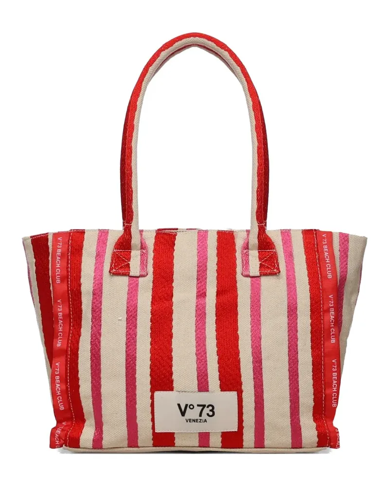 V°73 Gestreifte Schultertasche - Rot Rot