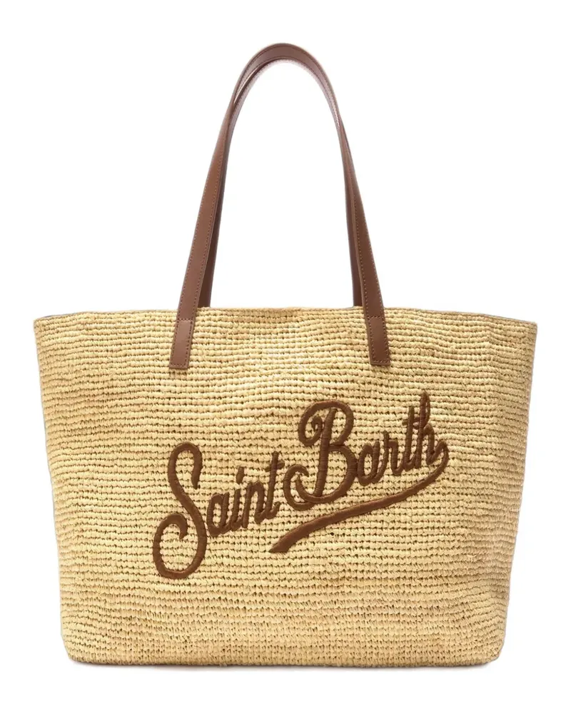MC2 Saint Barth City Tote Bag mit Logo-Stickerei - Nude Nude