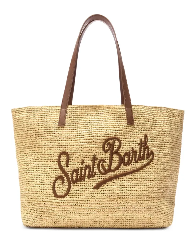MC2 Saint Barth City Tote Bag mit Logo-Stickerei - Nude Nude