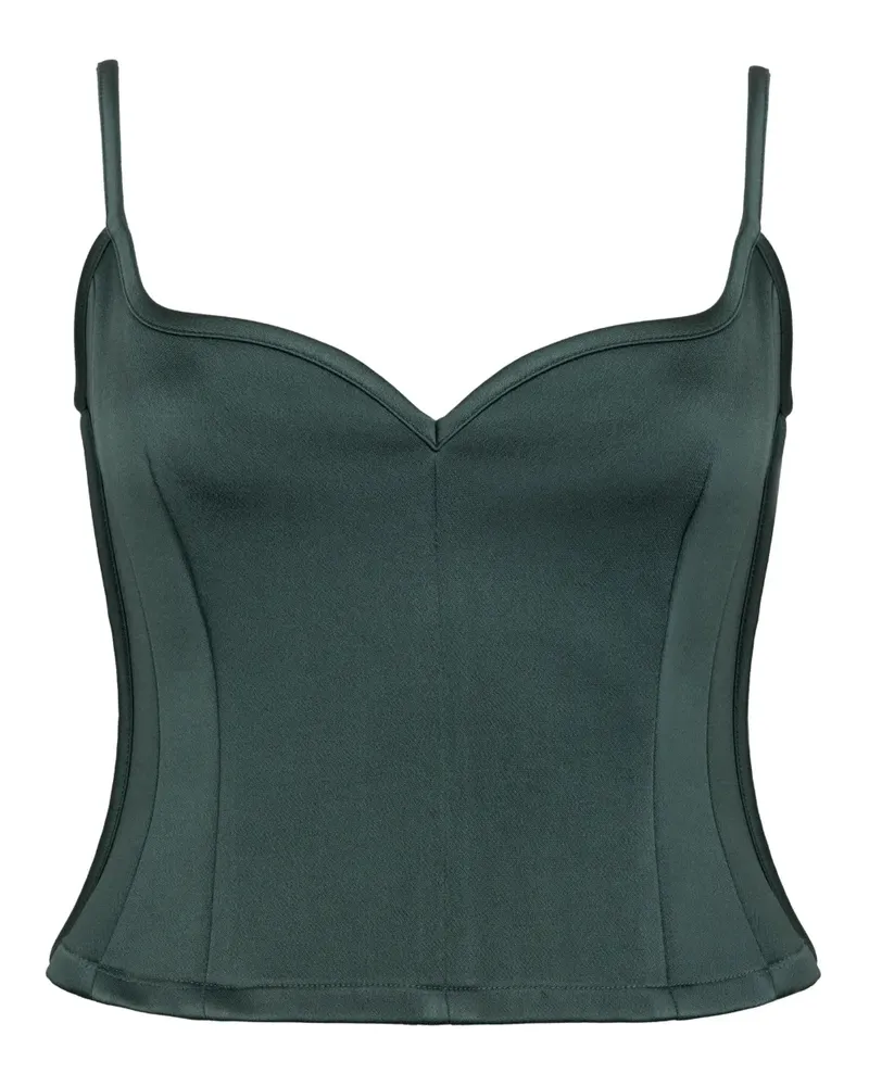 Paris Georgia Top mit Corsage - Grün Grün