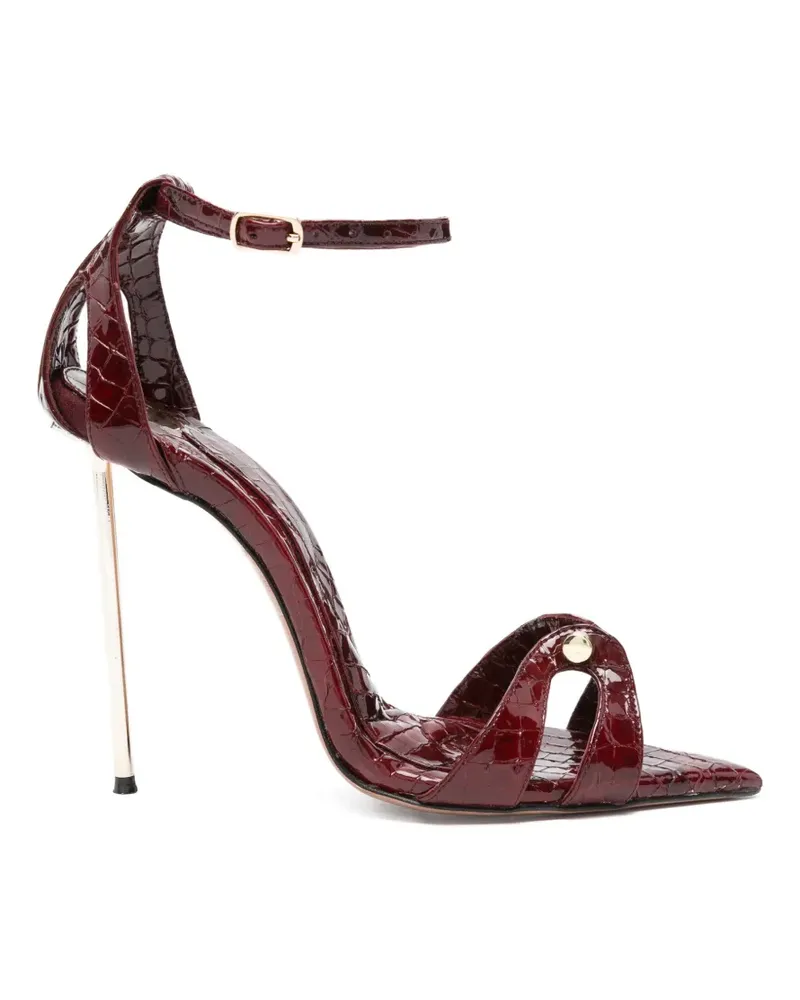 HARDOT croc-effect pointed-toe sandals - Rot Rot