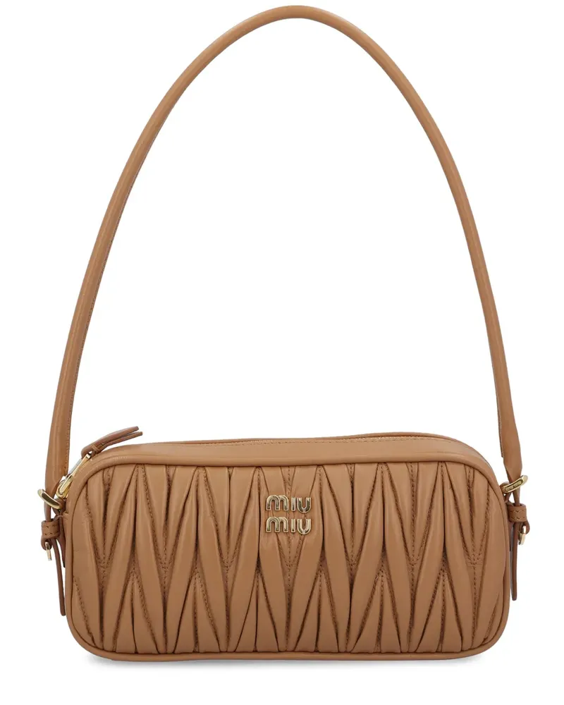 Miu Miu quilted-leather shoulder bag - Braun Braun