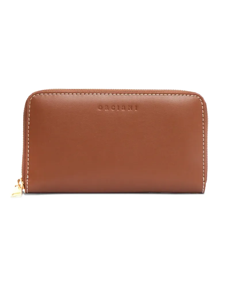 Orciani Portemonnaie mit Logo-Prägung - Braun Braun