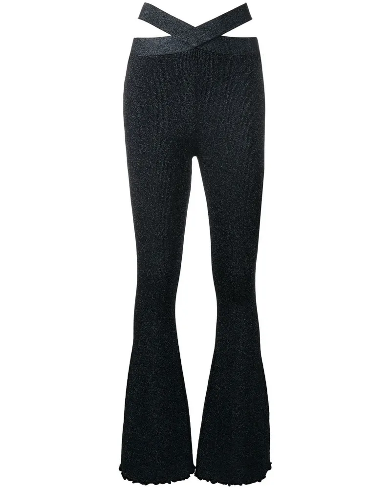 3.1 phillip lim Weite Hose mit Cut-Outs - Schwarz Schwarz