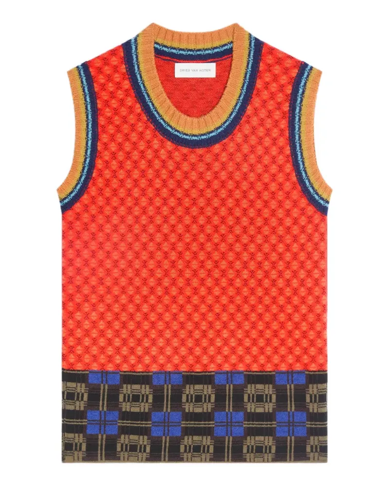 Dries van Noten Pullover aus Jacquard - Orange Orange
