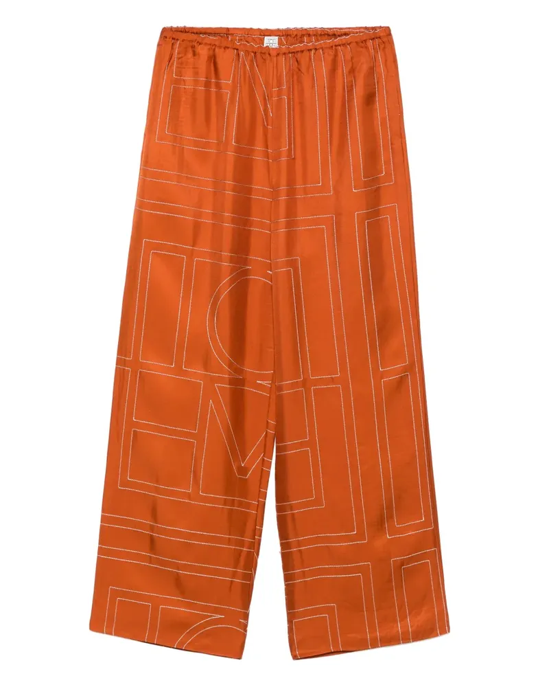 Totême Seidenhose mit Monogramm - TERRACOTTA 161 Terracotta