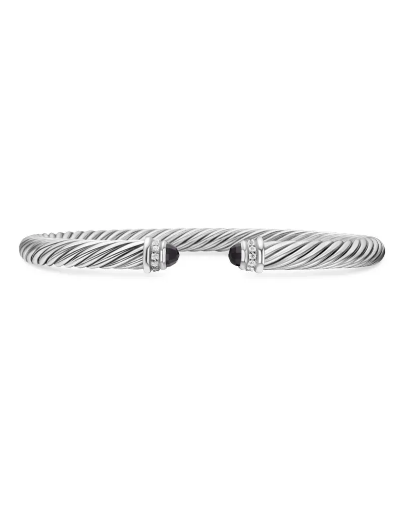 David Yurman Cable Classics Armband aus Sterlingsilber mit Diamant 5mm Silber
