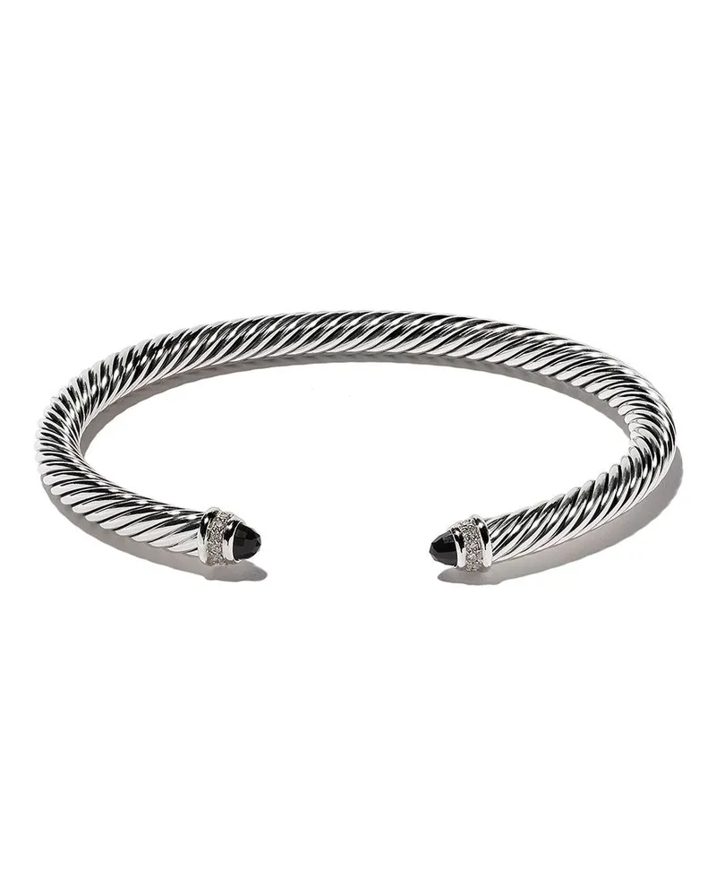 David Yurman Cable Classics Armband aus Sterlingsilber mit Diamant 5mm Silber