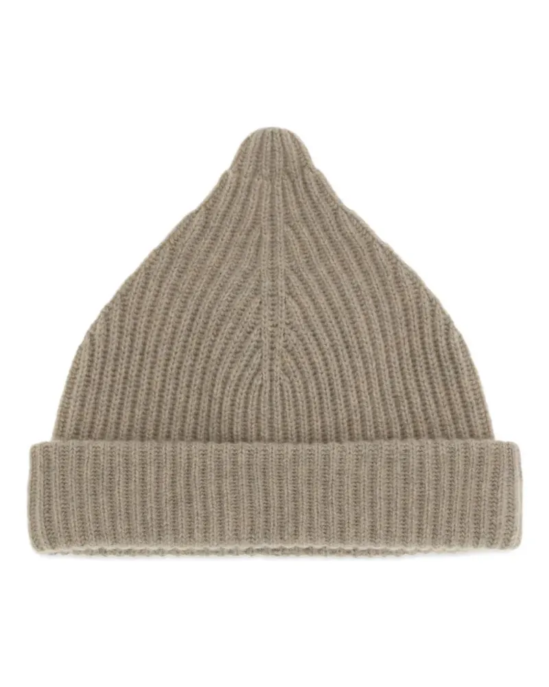 Loro Piana Jupiter ribbed cashmere beanie hat - Nude Nude