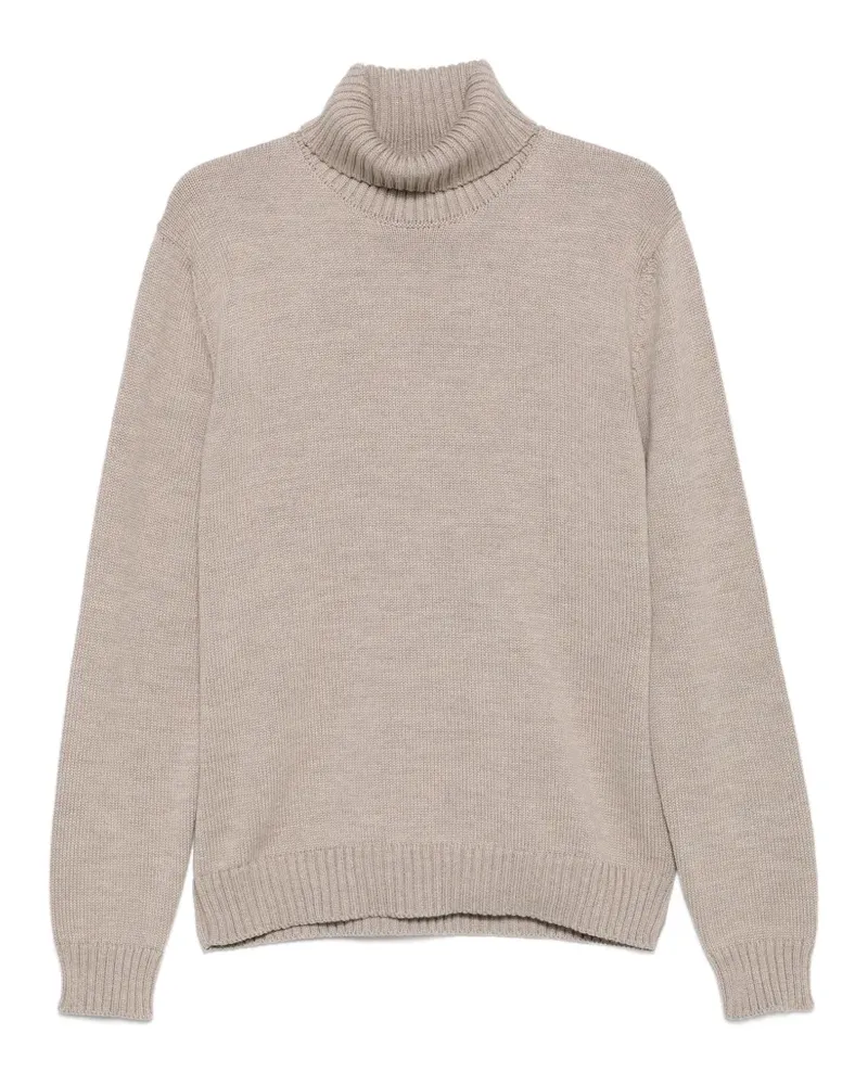 Zanone Gerippter Rollkragenpullover - Nude Nude