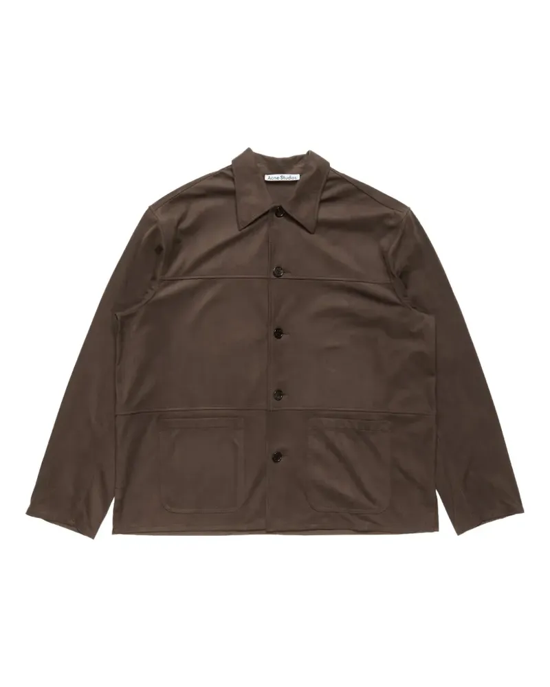 Acne Studios faux suede overshirt - Braun Braun