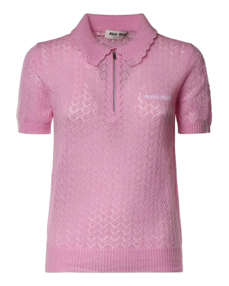 Miu Miu Poloshirt aus Kaschmir - Rosa Rosa