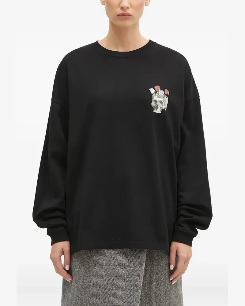 Undercover Langarmshirt mit grafischem Print - Schwarz Schwarz
