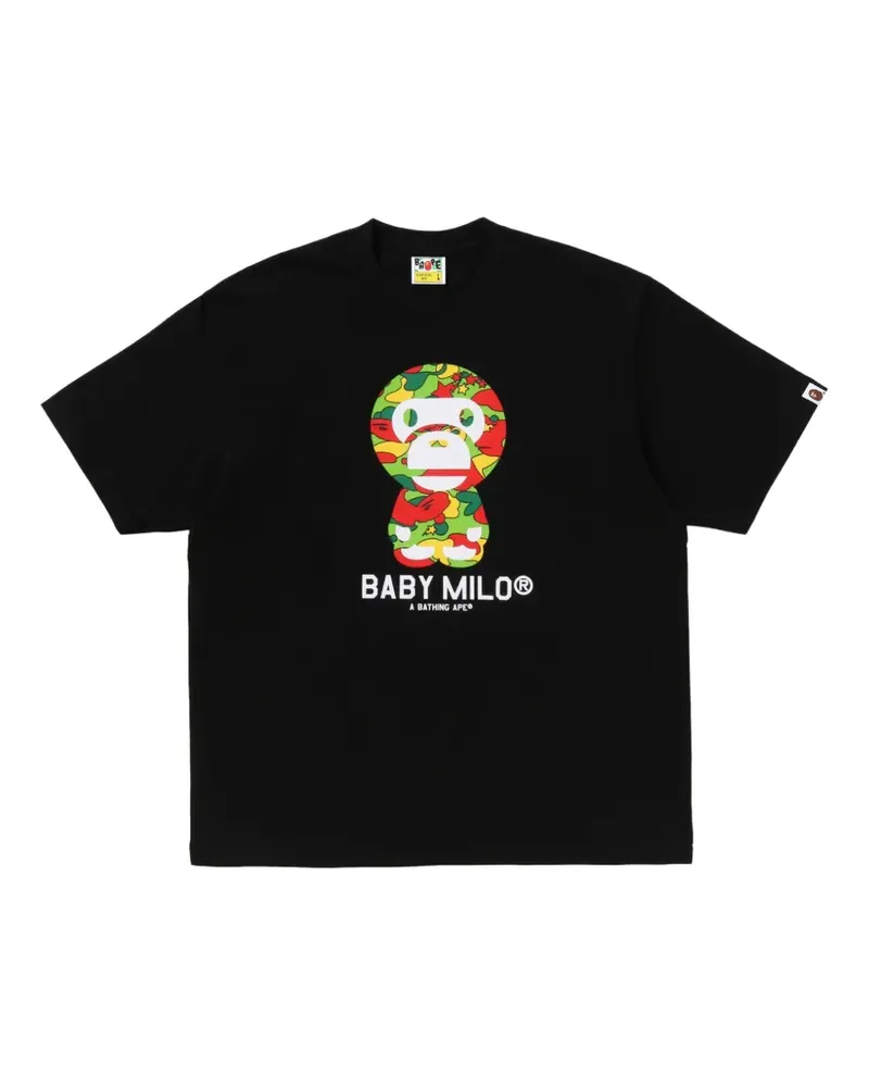 BAPE STA Camo Shark Face T-Shirt - Schwarz Schwarz