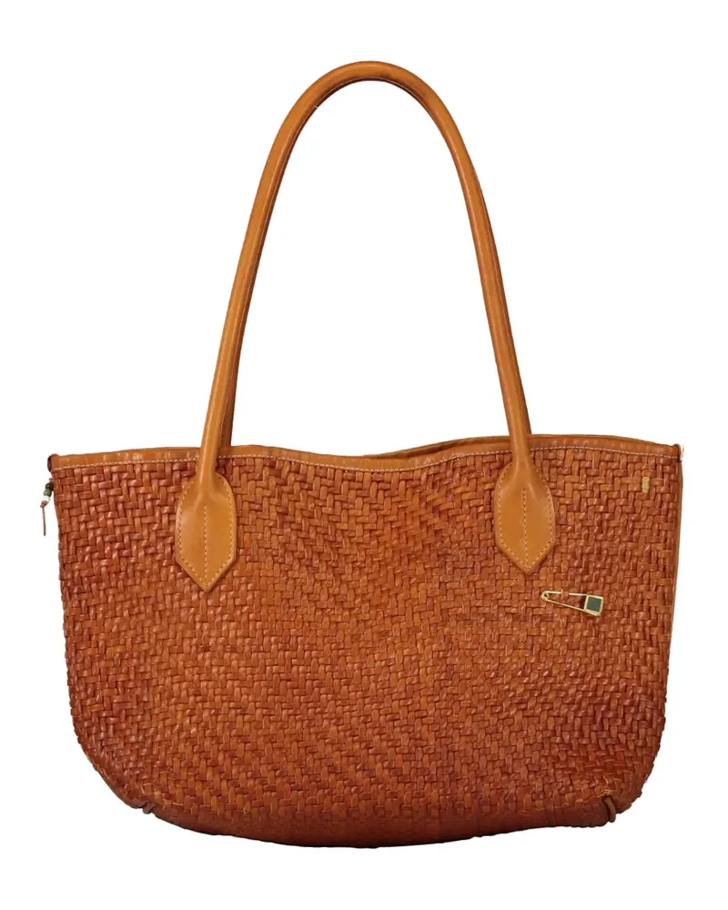 Nick Fouquet Sable woven-leather tote bag - Braun Braun