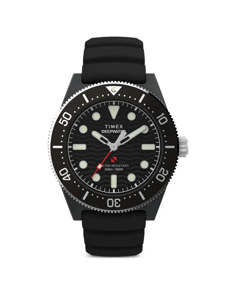 Timex Deepwater 43mm - Schwarz Schwarz