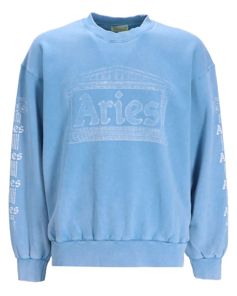 Aries Aged Ancient Column Sweatshirt Blau