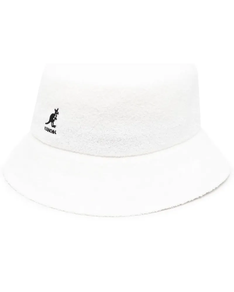 Kangol Fischerhut mit Logo-Stickerei - Weiß Weiß
