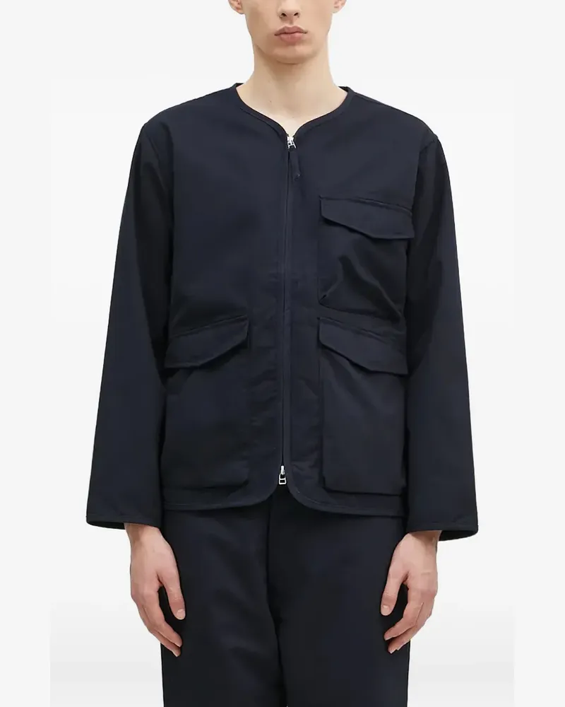 Universal Works Jacke mit Reißverschlusstasche - Blau Blau