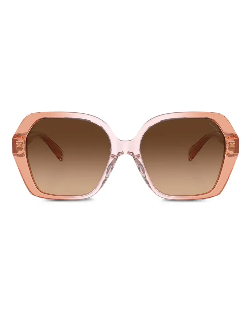 Coach Signature Ombré geometric-frame sunglasses - Braun Braun